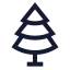Tree icon with stroke sharp style
