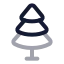 Tree icon with twotone rounded style