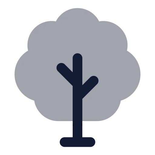 Tree Deciduous Icon in Bulk Rounded style