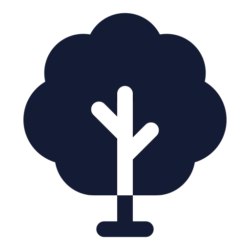 Tree Deciduous Icon in Solid Rounded style