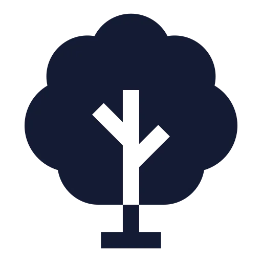 Tree Deciduous Icon in Solid Sharp style