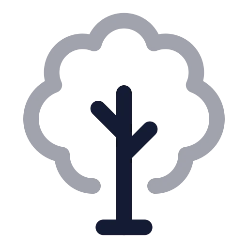 Tree Deciduous Icon in Twotone Rounded style