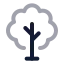 Treedeciduous icon with twotone rounded style