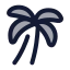 Treepalm icon with duotone rounded style
