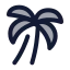 Treepalm icon with duotone standard style