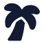 Treepalm icon with solid rounded style