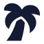 Treepalm icon with solid sharp style