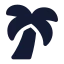 Treepalm icon with solid standard style