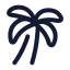 Treepalm icon with stroke rounded style