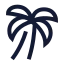 Treepalm icon with stroke sharp style