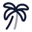 Treepalm icon with twotone rounded style