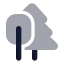 Trees icon with bulk rounded style