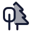 Trees icon with duotone standard style