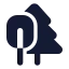Trees icon with solid rounded style