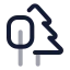 Trees icon with twotone rounded style