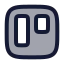 Trello icon with duotone rounded style