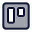 Trello icon with duotone standard style