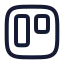 Trello icon with stroke rounded style
