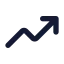 Trendingdown icon with solid standard style
