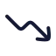Trendingdown icon with stroke rounded style