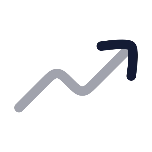 Trending Down Icon in Twotone Rounded style