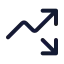 Trendingupdown icon with duotone standard style