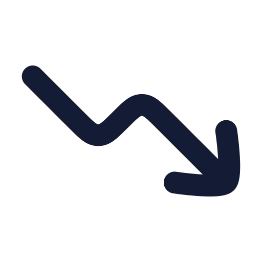 Trending Up Icon in Solid Rounded style