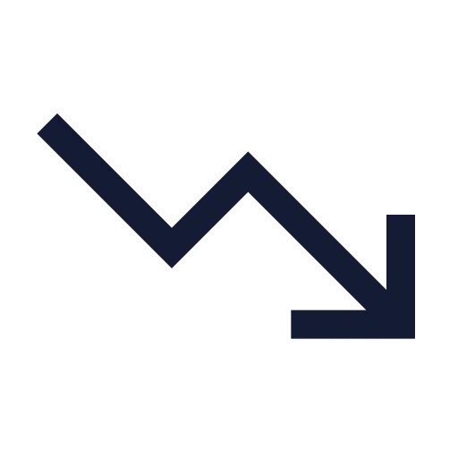 Trending Up Icon in Stroke Sharp style