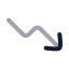 Trendingup icon with twotone rounded style