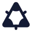 Triangle icon with solid standard style