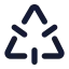 Triangle icon with solid standard style
