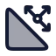 Triangle icon with duotone rounded style