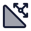 Triangle icon with duotone standard style