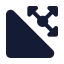 Triangle icon with solid standard style