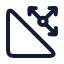 Triangle icon with stroke rounded style