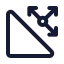Triangle icon with stroke standard style