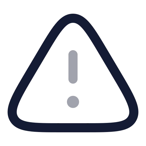 Triangle Alert Icon in Twotone Rounded style