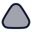 Triangle icon with duotone rounded style