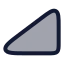 Triangleright icon with duotone rounded style