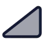 Triangleright icon with duotone standard style