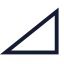 Triangleright icon with stroke sharp style