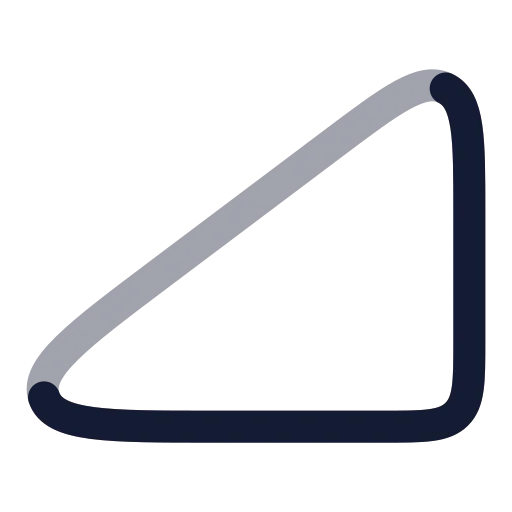 Triangle Right Icon in Twotone Rounded style