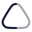 Triangle icon with twotone rounded style