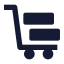 Trolley icon with solid sharp style