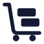 Trolley icon with solid standard style