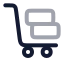 Trolley icon with twotone rounded style