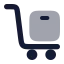 Trolley icon with bulk rounded style
