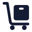 Trolley icon with solid standard style