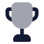 Trophy icon with bulk rounded style