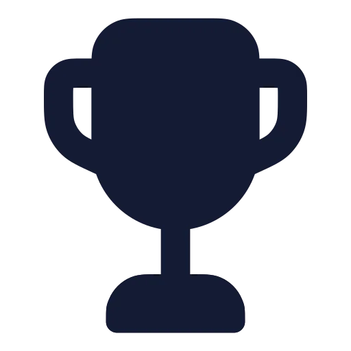 Trophy Icon in Solid Rounded style